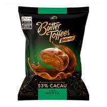 Bala Arcor Butter Toffees Intense Recheio Chocolate 53% Cacau Sabor Menta Pacote 90G