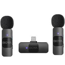 Microfone Sem Fio Boya BY-V2 (2TX+1RX) Lightning - Preto