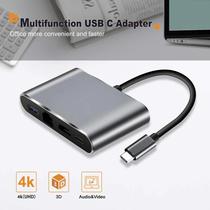 Adaptador USB-C 4X1 (RJ45/USB3.0/USB-C/HDMI)