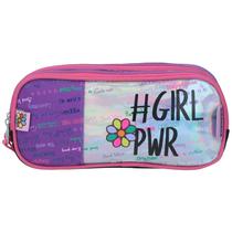 Estojo de Lapis Infantil Chenson Happy Girl GRL PWR - Lilas