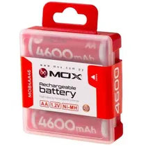 Pilha Recargável Mox AA MO-B4AA46 4 Unidades 4600MAH