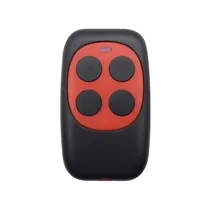 Controle Remoto Wireless Modelo B / RF433 com 4 Botoes / Controle para Portao / Duplicador / Copiador / Alarme - Vermelho/ Preto