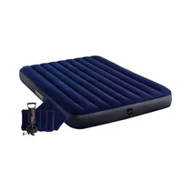 Intex Colchon Inflable 64765 152X203X25CM Metal/Madera 2 Almohadas + Inflador Azul