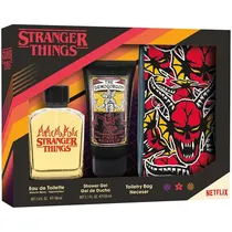 Kit Perfume Masculino Netflix Stranger Things Edt 100 ML + Gel de Banho + Nécessaire