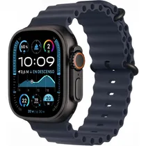 Apple Watch Ultra 2 (GPS +Cellular Caixa de Titânio Em Preto e Correia Esportiva Em Cor Navy Ocean 49 MM MYTC3LW/A