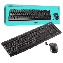 Logitech Teclado + Mouse Wireless MK270 920-004432 Negro