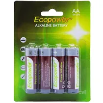Pilha Alkalina Ecopower EP-LR06 AA 1.5V/4 Peças