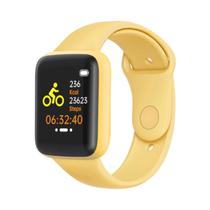 Relogio Smartwatch Bracelet D20 com Monitor de Frequencia Cardiaca, Calorias, Oxigenio No Sangue e Pedometro - Amarelo