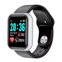 Relógio Smartwatch Bracelet D20 com Monitor de Frequência Cardíaca / Calorias / Oxigênio No Sangue e Pedômetro - Cinza/Preto