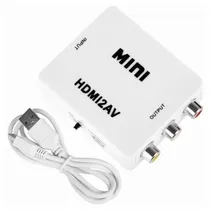 Original Adaptador Conversor HDMI2AV Full HD 1080 Rca Blanco