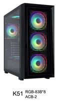 Gabinete Sate K51 8 Fan e-ATX Preto