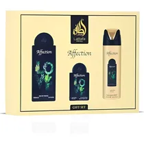 Kit Perfume Lattafa Pride Affection Edp 100ML + Spray 200ML + Miniatura 20ML - Unissex