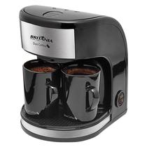 Cafeteira Eletrica Britania Duo Coffee com 2 Xicaras/450W/220V - Preto/Prata