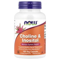 Now Choline e Inositol 100 Cápsulas