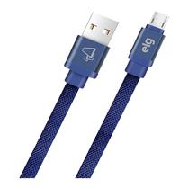 Cabo Elg CNV510BE - USB/Micro USB - 1 Metro - Tecido Canvas - Azul