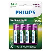 Pilhas Recarregaveis Philips AA X 4 R6B4RTU25/97  2500 Mah