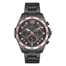 Relogio Analógico Masculino Daniel Klein DK.1.12734-4 Exclusive Gents / Pulseira de Aço Inoxidável - Preto/Rose Gold