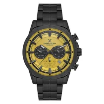 Relogio Analógico Masculino Daniel Klein DK.1.14005-4 Exclusive Gent / Pulseira de Aço Inoxidável - Preto/Amarelo