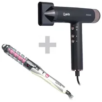 Secador de Cabelo Quanta QTSCB1700 / 220V - Preto + Modelador QTMC200