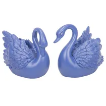 Cisne Decorativo de Resina 2PZS Azul