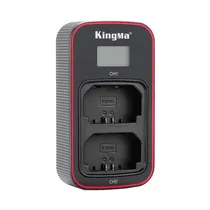 Carregador de Bateria Kingma FZ100 LCD USB Duplo