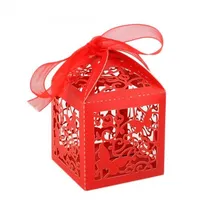 Caixas de Lembrancinhas para Festa Borboleta T03 Vermelho