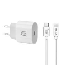 Carregador Ur UA-02 - 20W - USB Tipo C - Cabo Tipo c/Lightning - Bivolt - Branco