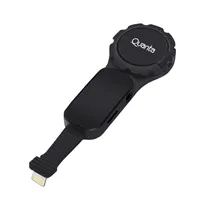 Anel Adaptador 4 Em 1 para iPhone Quanta QTAPI41 com Entrada de Áudio de 3.5 MM e Lightning - Preto