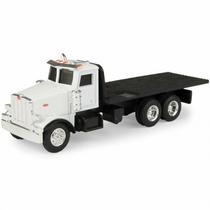 Caminhao Case 1/64 Peterbilt Flatbed Truck WHT 46709A