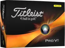 Bola de Golfe Titleist Pro V1 Amarelo (12 Unidades)