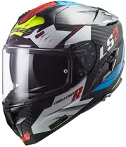 Capacete para Moto LS2 Challenger Carbon CT2 FF327 - Tamanho XL (61-62) - Sporty White