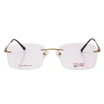 Armação para Óculos de Grau RX Visard Mod.7023 56-18-140 Col.01 - Marrom/Dourado