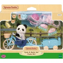 Epoch Sylvanian Families Cycle & Skate Set - Panda Girl