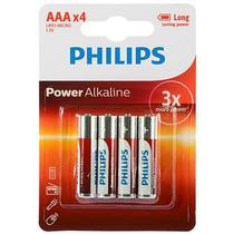 Pilha Alcalina AAA Philips LR03P4B/97 com 04 Unidades