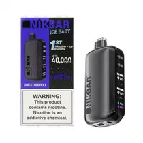 Dispositivo Descartavel Nik Bar Ice Baby 40000 Puffs Black Cherry Ice