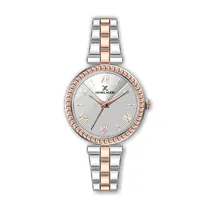 Relógio Analógico Feminino Daniel Klein Premium DK.1.12487-4 - Rosa Ouro e Prata