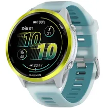 Relogio Garmin Forerunner 570 010-02971-01 47 MM com GPS/Bluetooth - Translucent Whitestone/Turquoise