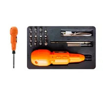 Kit Chave de Fenda Sate A-TK81 c/Bateria Laranja