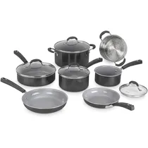 Jogo de Panelas Cuisinart 54C-11BK Antiaderente Ceramicaxt - Preto 11 Peças
