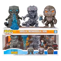 Funko Coleccionables Pop Godzilla VS Kong Godzilla/Mechagodzilla/Kong Pack s.Edit 382 Seda Undefined s/C