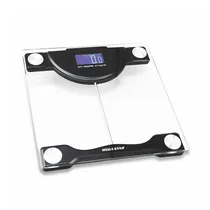 Balança Digital Megastar CR3320 para Peso Corporal Suporta Ate 180KG de Vidro - Preto/Transparente