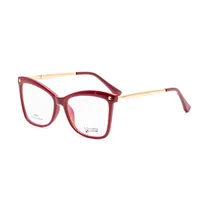 Armação para Óculos de Grau Visard 9129 C-7 Tam. 55-16-145MM - Dourado/Vermelho