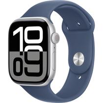 Apple Watch Series 10 MWWM3LW/A 46MM GPS - Aluminum Silver/Denim Sport Band