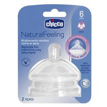 Chicco Nursery Tetina Natural Feeling 6M+ F.Rapido 2UN Detalles En El Producto 6M+ s/C