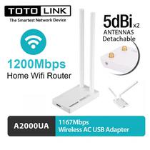 Adaptador USB Wifi Totolink A2000UA Dual Band -2.4GHZ e 5GHZ - 867MBPS 11AC