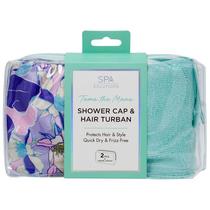 Cala Spa Solution Shower Cap&Hair Turban #69256