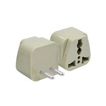 Adaptador de Tomada Universal 2 Pinos Redondo - Branco