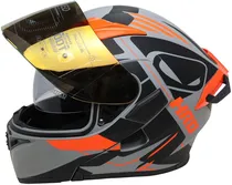 Capacete para Moto Hro Evo Rare Nardo 3400DV - Tamanho L (59-60) - Silver/Orange