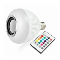 Lampada LED Music Bulb Party Ball WJ-L2 / Bluetooth / RGB / com Controle Remoto / 12W / Bivolt - Branco