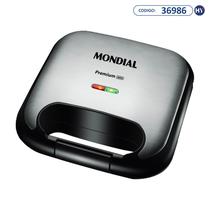 Sanduicheira e Grill Mondial Premium Inox s-25 - Prata/Preto